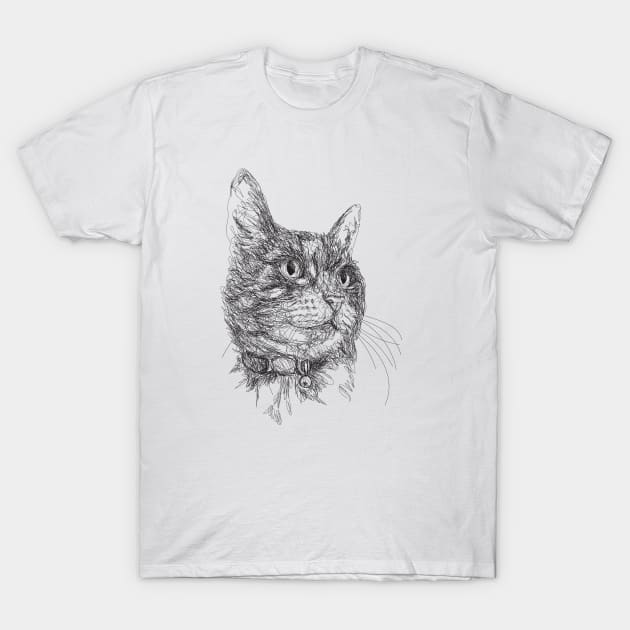 Cat scribble art T-Shirt by KondeHipe